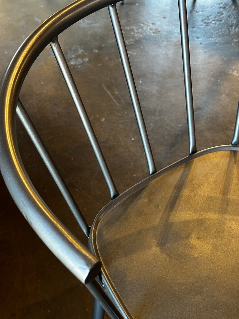 Pewter Metal Bar Stool