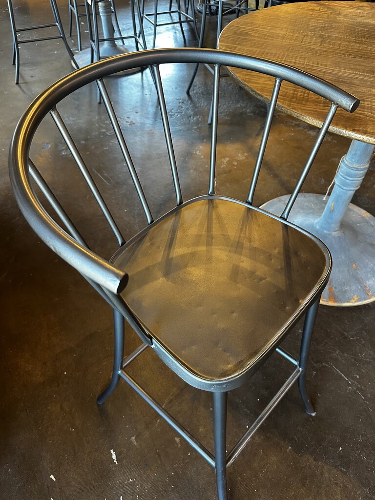 Pewter Metal Bar Stool