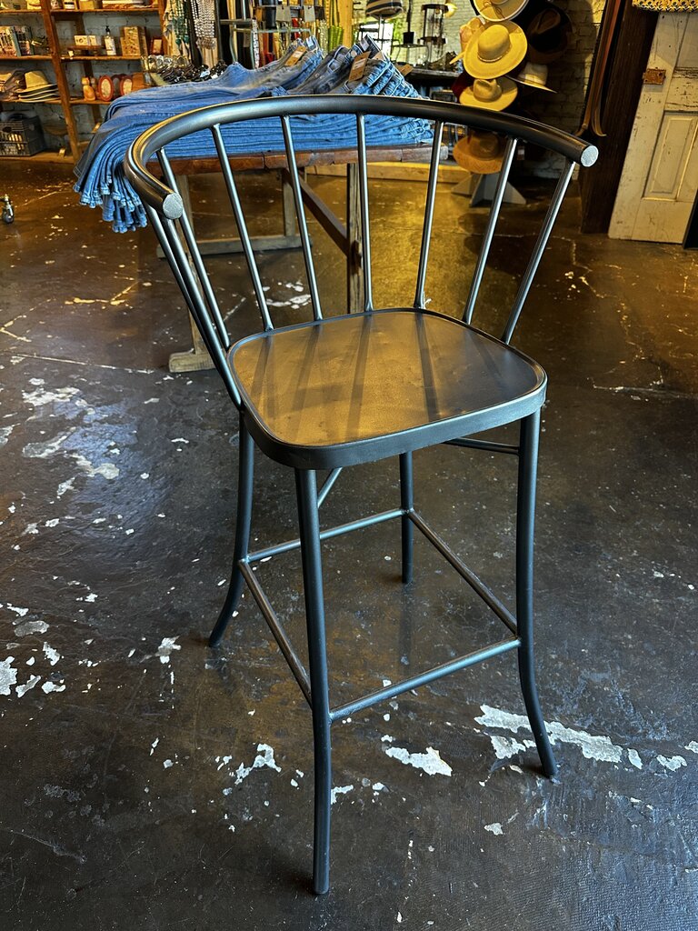 Pewter Metal Bar Stool
