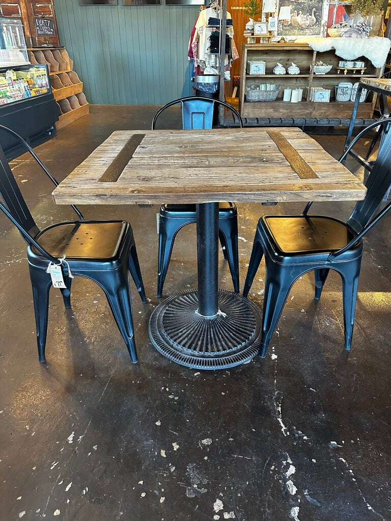 Reclaimed Elm Top Cafe Table