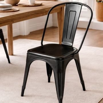 Industrial Black Metal Chair