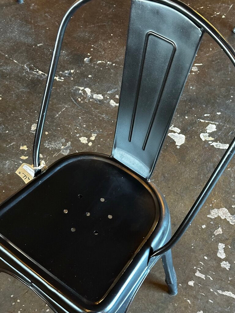 Industrial Black Metal Chair