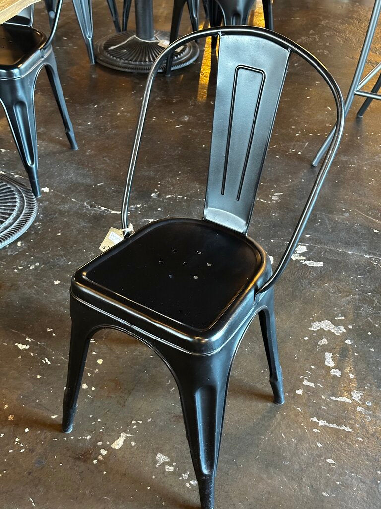 Industrial Black Metal Chair