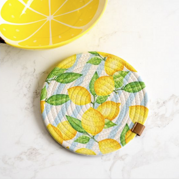 Cool Lemon Round Hot Pad