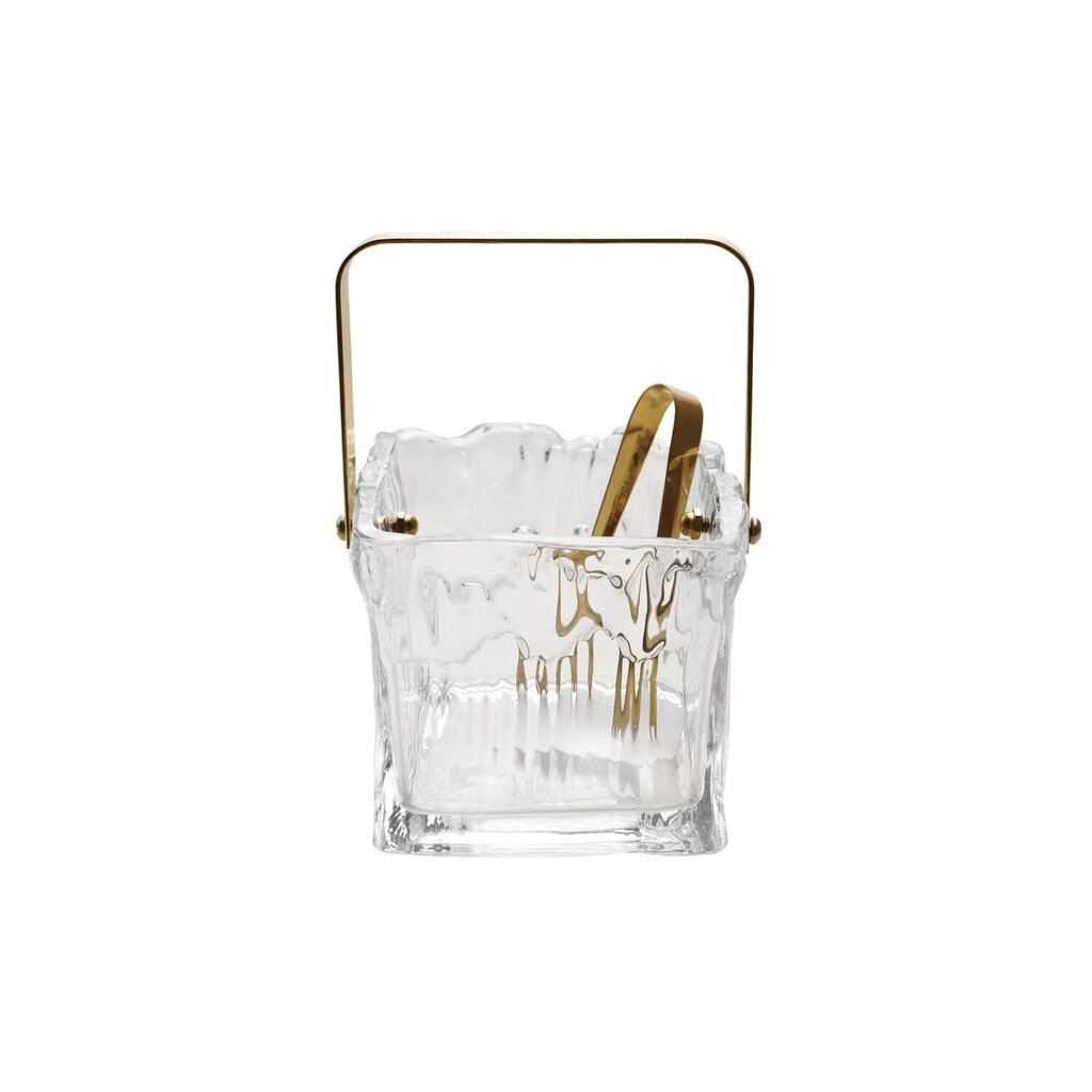 Textured Glass Ice Bucket Set - 24oz