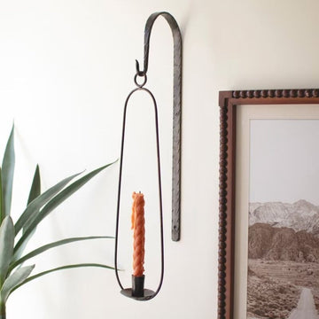 Hanging Oval Wall Taper Candle Holder