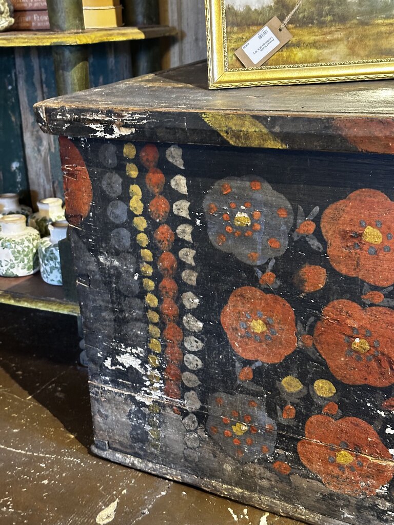 Authentic European Flower Painted Chest