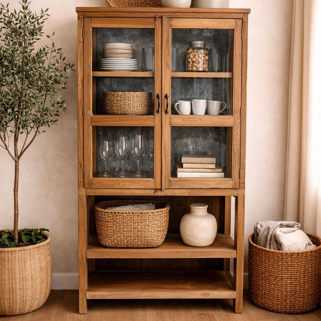 Zinc Back Tall Cabinet