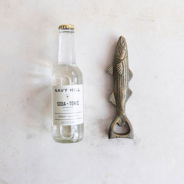 Antique Gold Fish Shaped Bottle Opener
