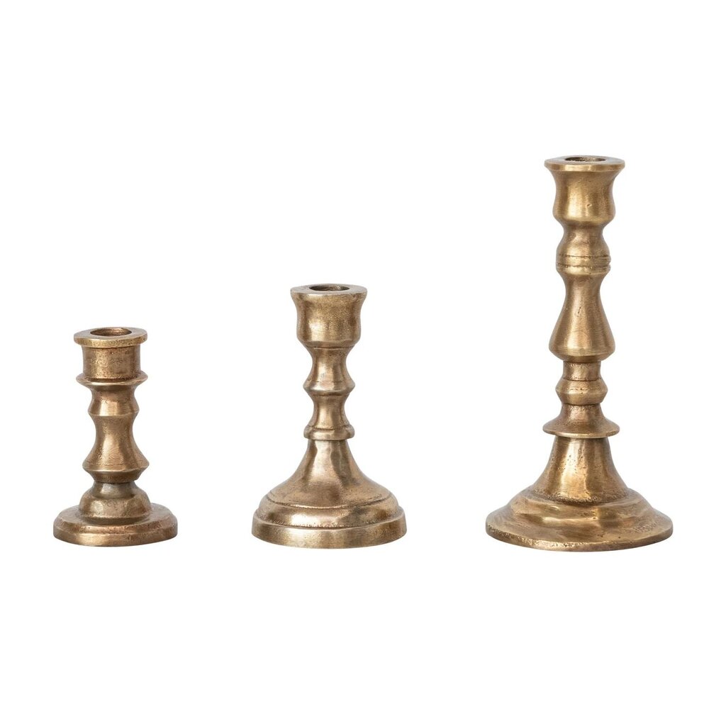Aluminum Taper Holder with Brass Finish