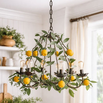 Toleware Tangerine Chandelier