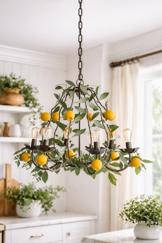 Toleware Tangerine Chandelier