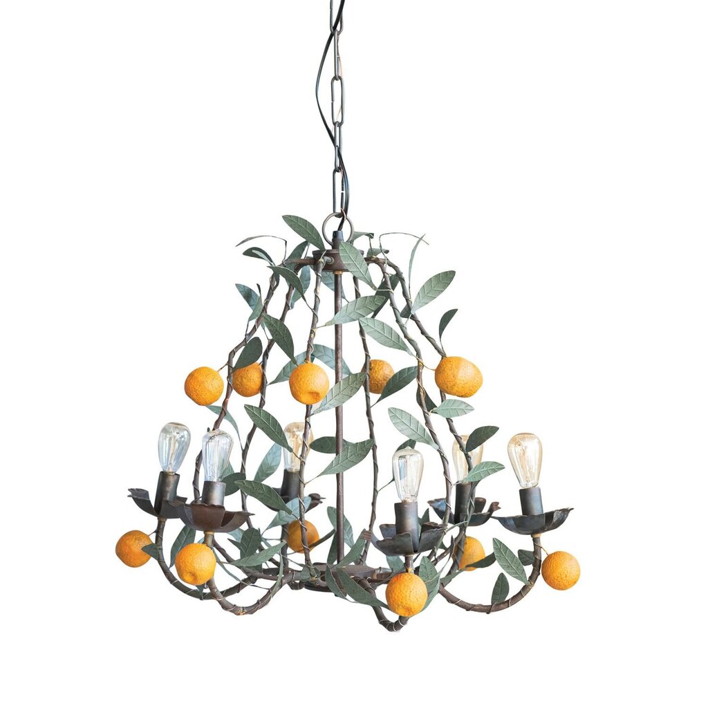 Toleware Tangerine Chandelier