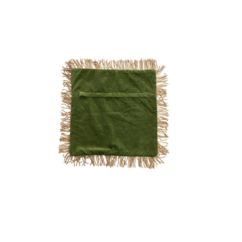 Woven Pillow + Bullion Fringe - 18"