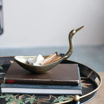 Cast Aluminum Bird Shaped Dish