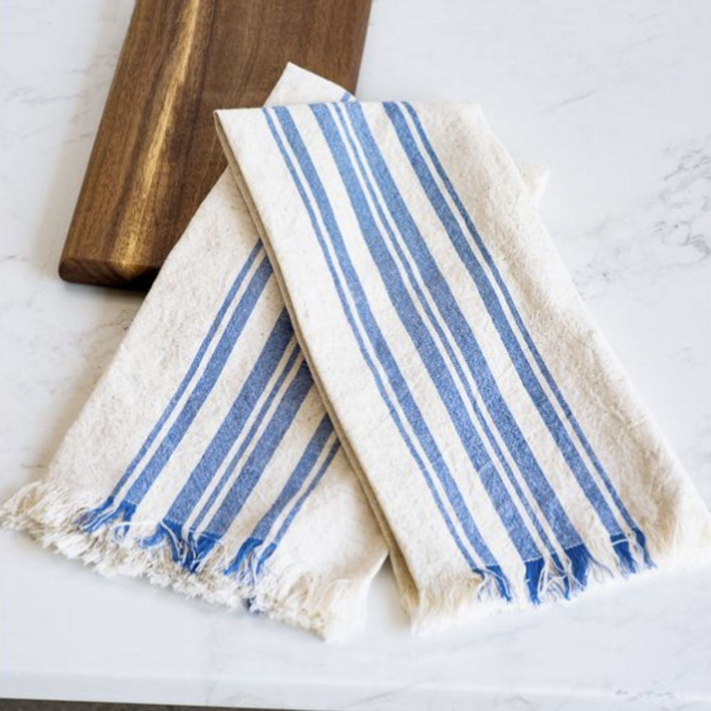 Pretty Blue Stripe Tea Towel