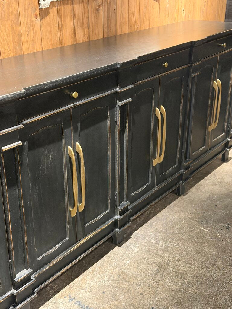 Black 8 Doors/4 Drawers Buffet
