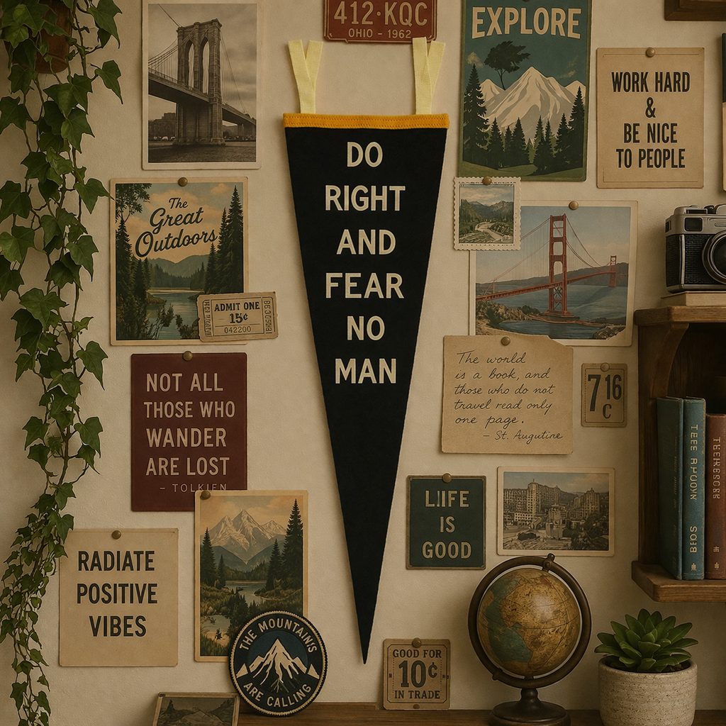 "Do Right & Fear No Man" Pennant