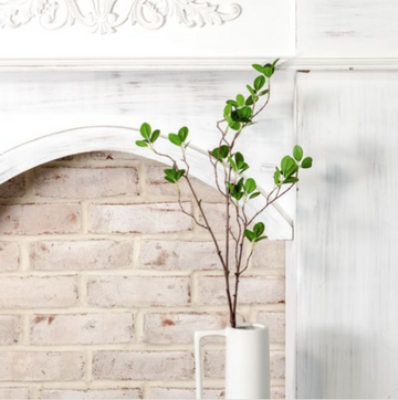 Faux Green Leaf Branch - 32"