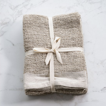 Beige Blended Waffle Tea Towel