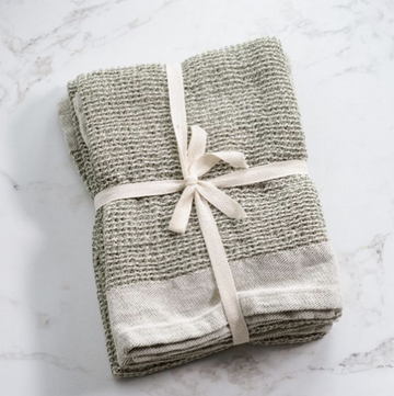 Blended Olive Waffle Tea Towel