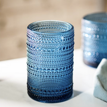 Beautiful Blue Hobnail Glass Cup