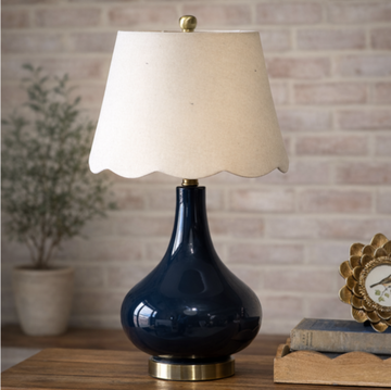 Blue Glass Table Lamp