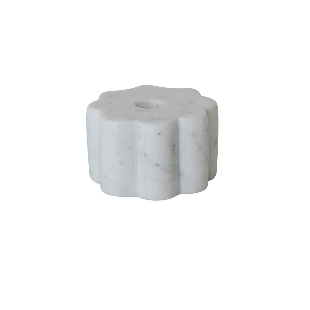 Marble Scalloped Taper Holder