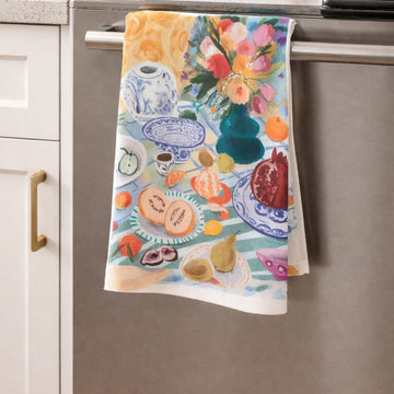 Recycled Still Life Print Tea Towel