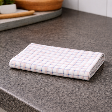 Checked Pattern Microfiber Tea Towel