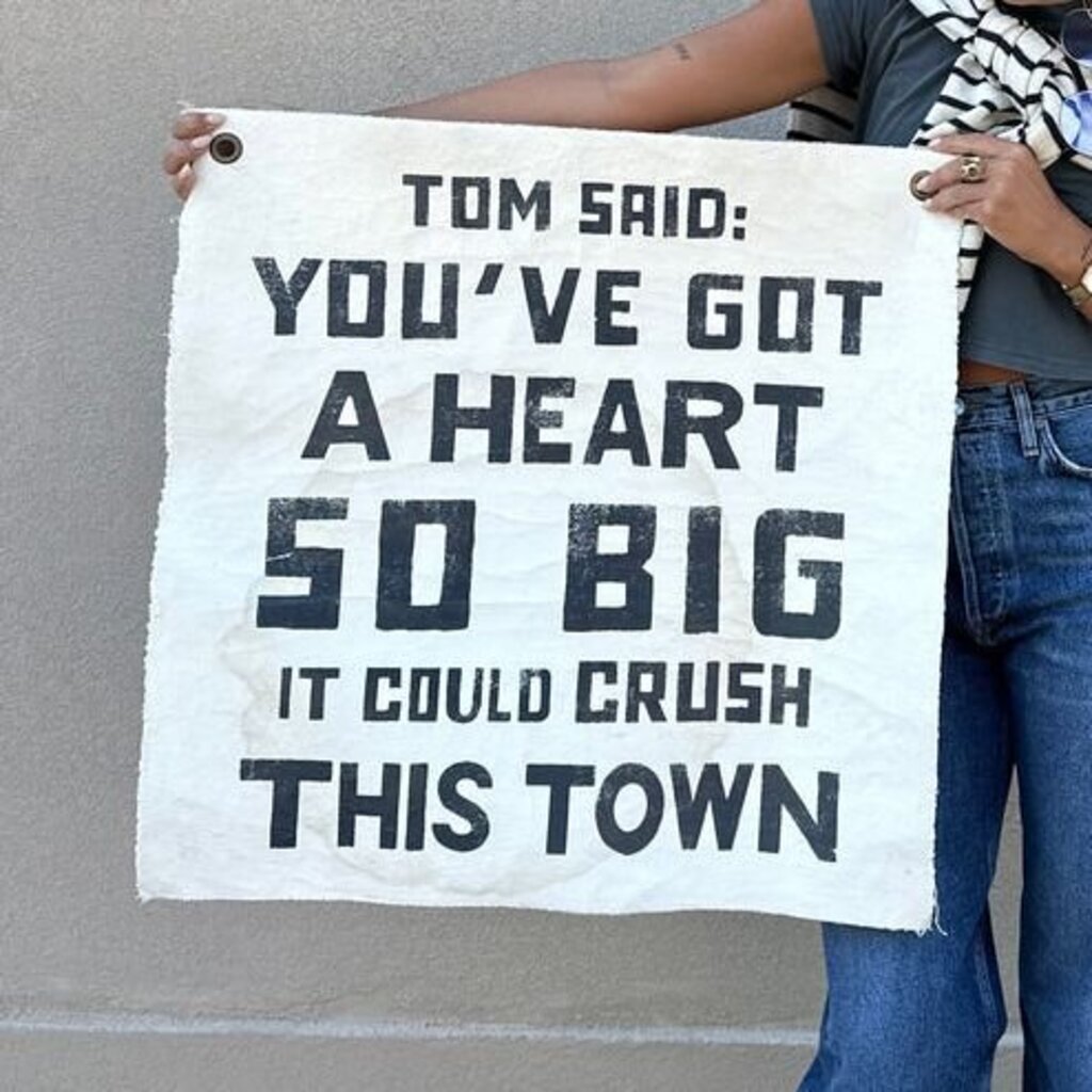 "Tom Said" Hand Painted Wall Tarp