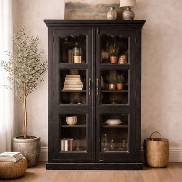 Stunning Black Glass Cabinet