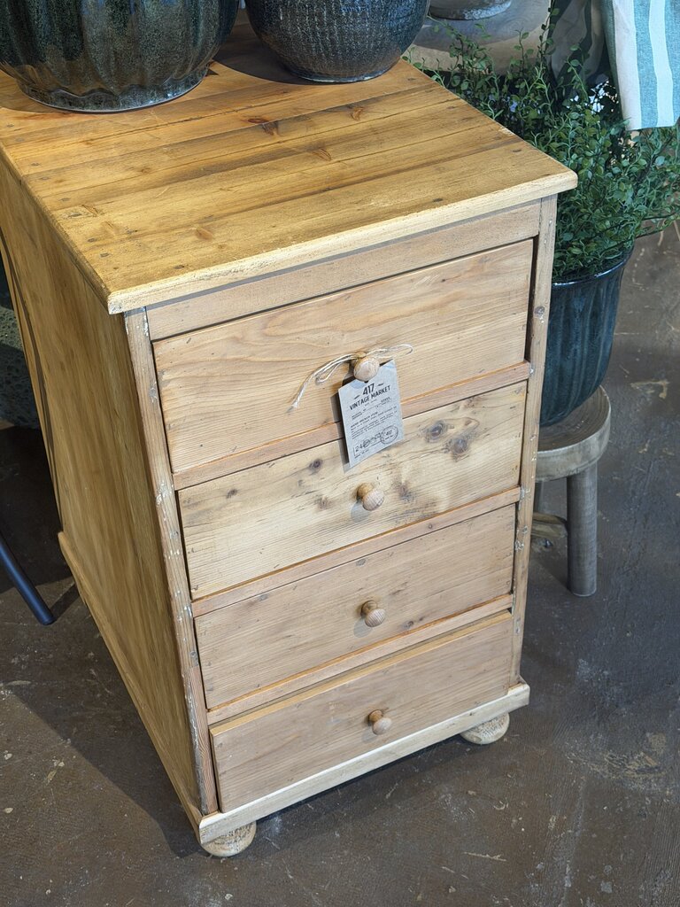 Authentic European Light Wood Chest of Drawers