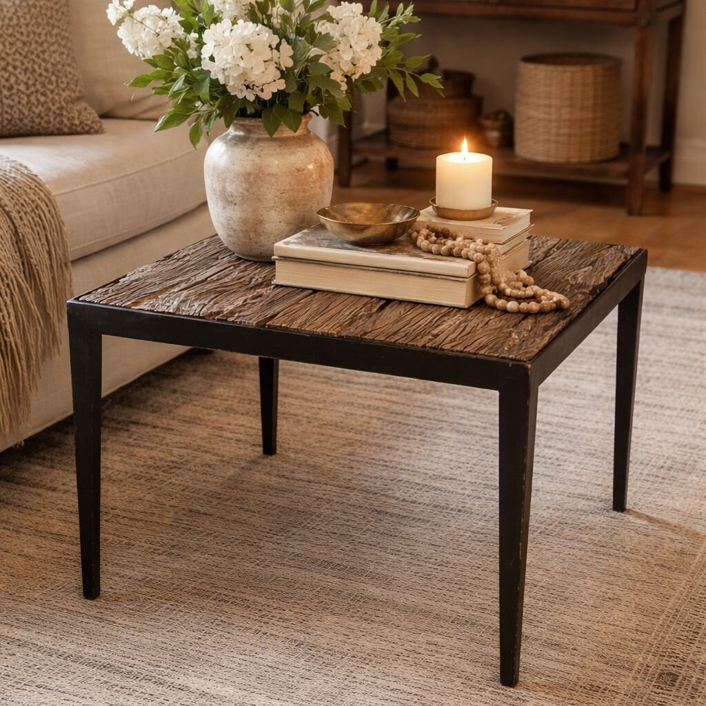 Iron + Wood Coffee Table