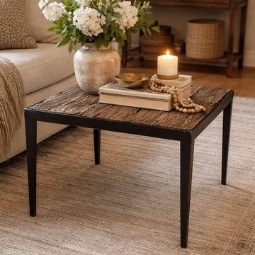 Iron + Wood Coffee Table