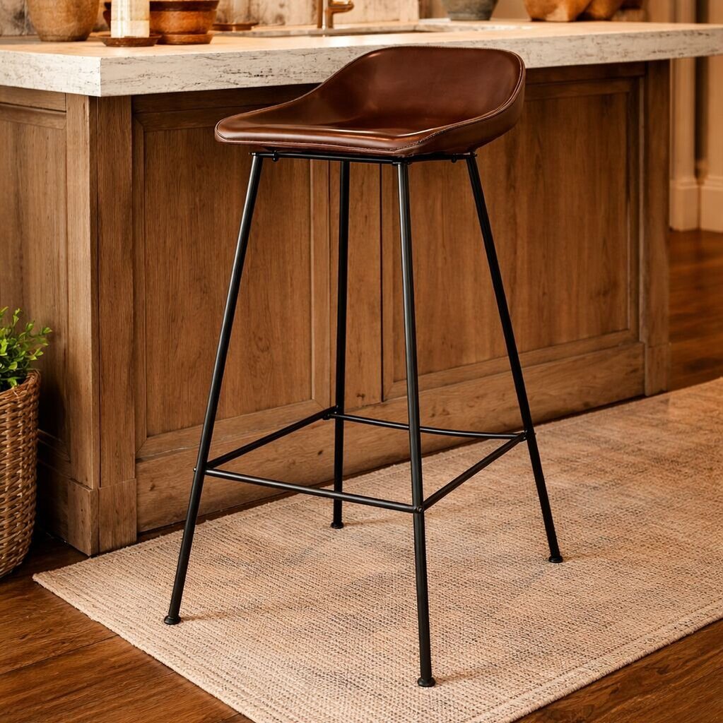 Leather Tack Shop Bar Stool