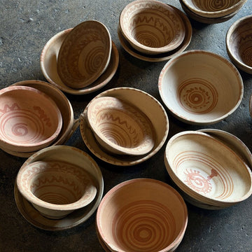 Authentic European Hand Painted Ceramic Bowl Pottery - Asst