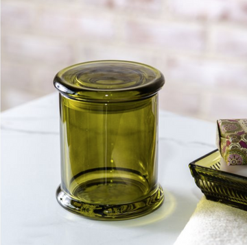 Olive Green Qtip Holder