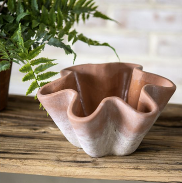 Scalloped Terracotta Bowl