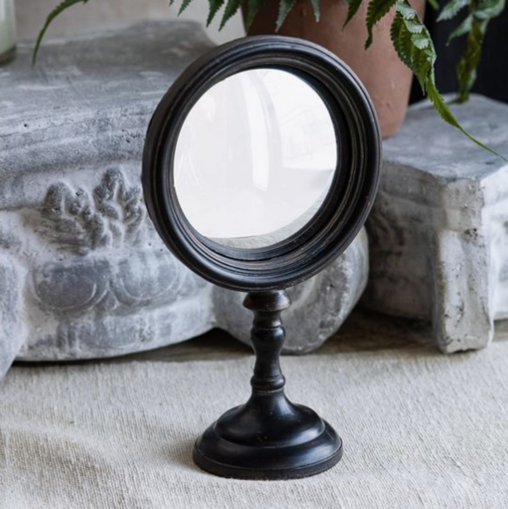 Antique Bronze Table Mirror