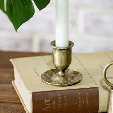 Antique Brass Taper Holder