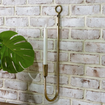 Antique Brass Wall Taper Holder