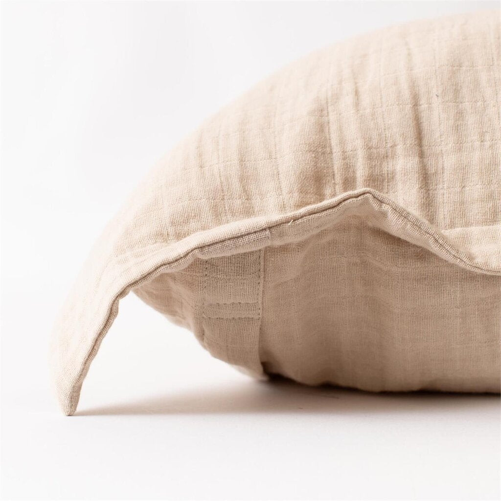 Tan Double Weave Pillow