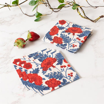 Paper American Floral Beverage Napkins