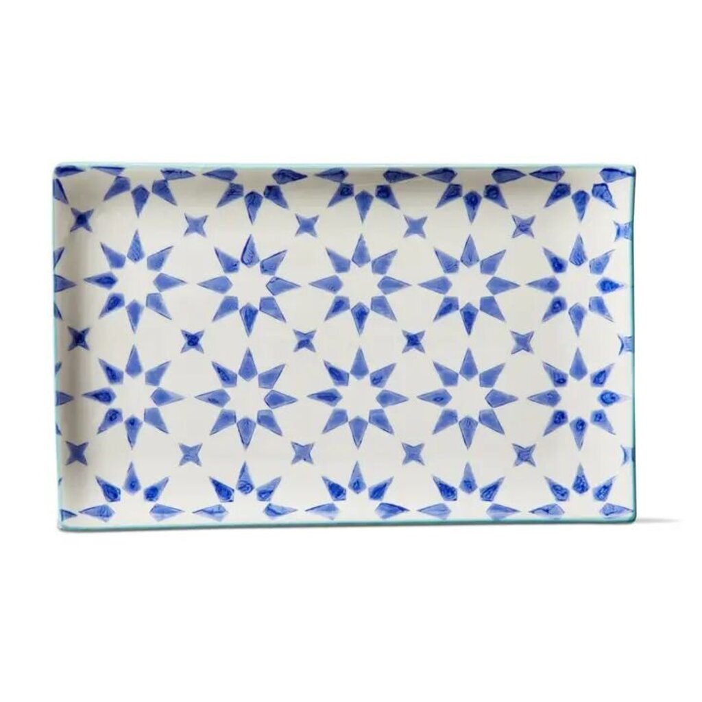 Blue Star Pattern Platter