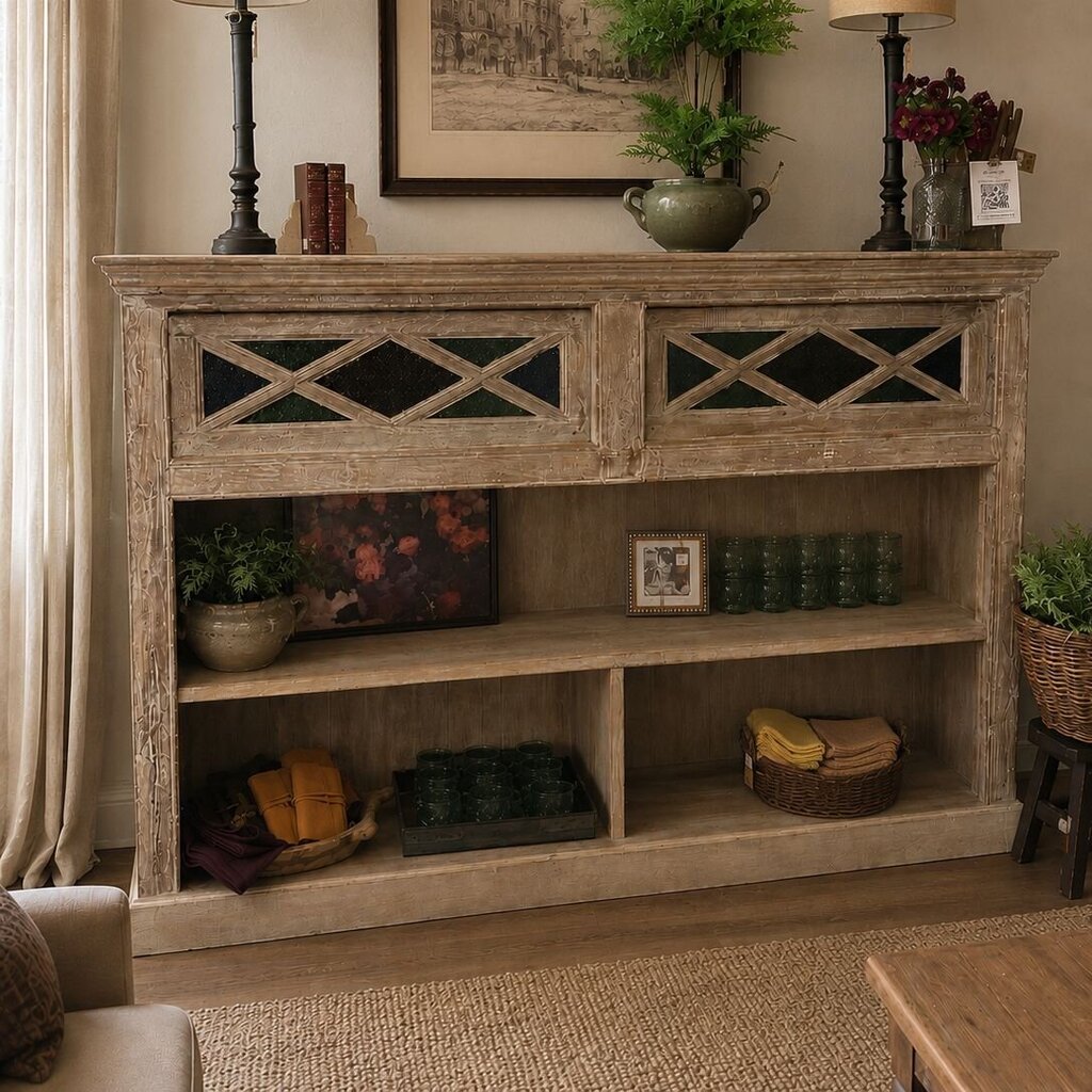 Wooden Colored Window Shelf