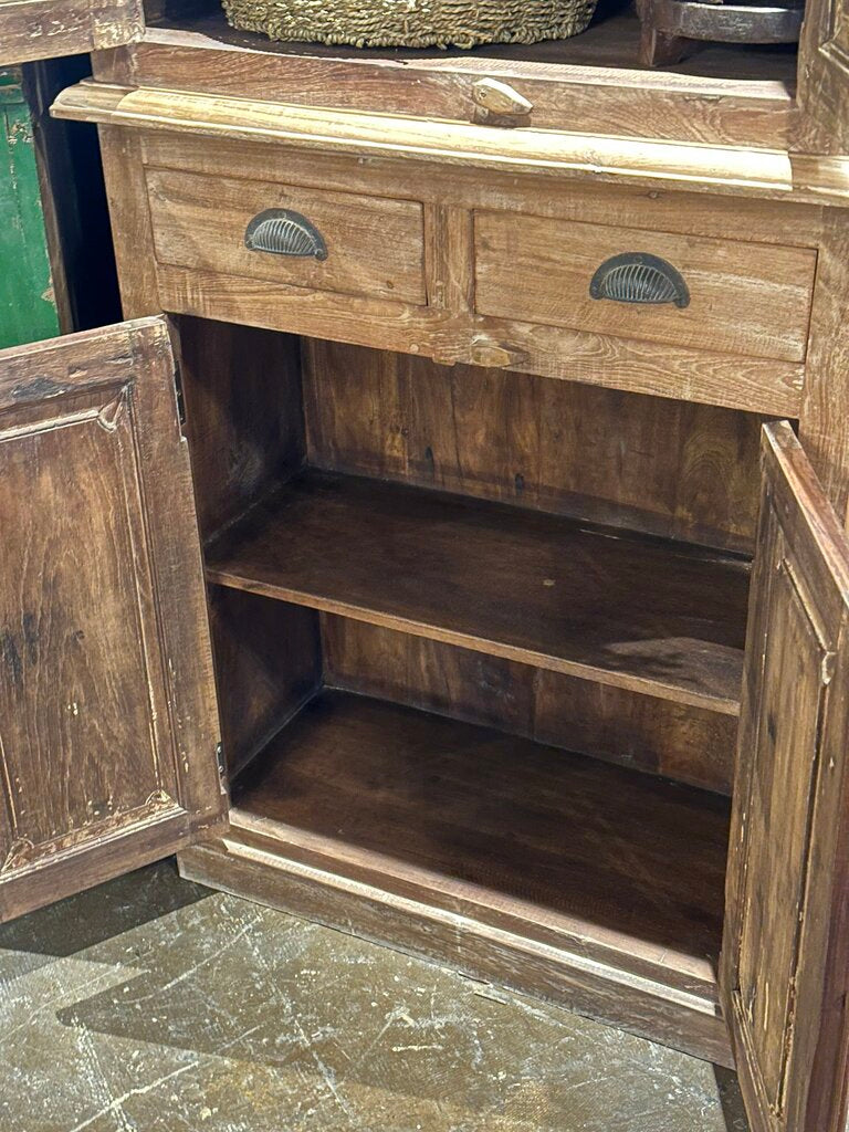 2 Drawer /4 Door Hutch Cabinet