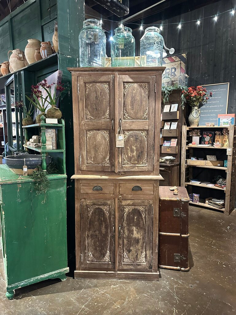 2 Drawer /4 Door Hutch Cabinet