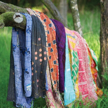 Beautiful Recycled Kantha Throw