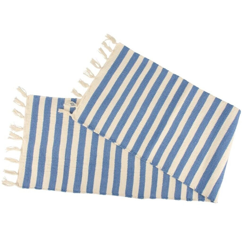 Pale Blue Striped Table Runner